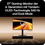 LG UltraGear 27GX790B-B OLED Gaming-Monitor - 27" Dual-Mode (QHD/540Hz & HD/720Hz) – Bild 3