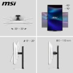 MSI MPG 274URDFW E16M Gaming-Monitor - 27" Mini-LED Dual-Mode (4K/160Hz & FHD/320Hz), weiß – Bild 4