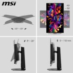 MSI MAG 271QPX QD-OLED E2 Gaming-Monitor - 26,5 Zoll WQHD, 240Hz, 0,03ms, Schwarz – Bild 3