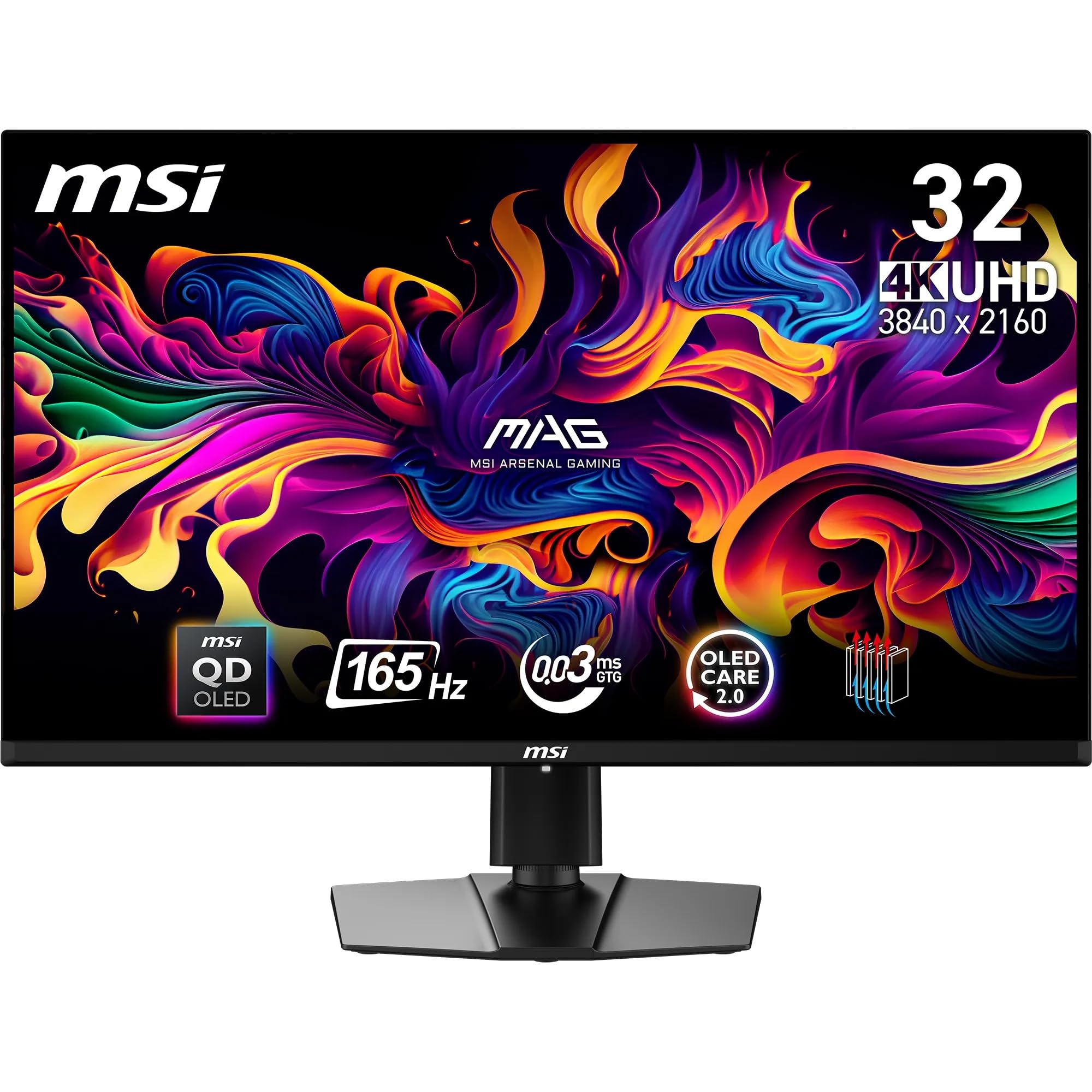 81POSk2YZiL MSI MAG 321UP QD-OLED 4K Gaming-Monitor - 32 Zoll, 0,03ms, Quantum Dot, Schwarz – Bild 1