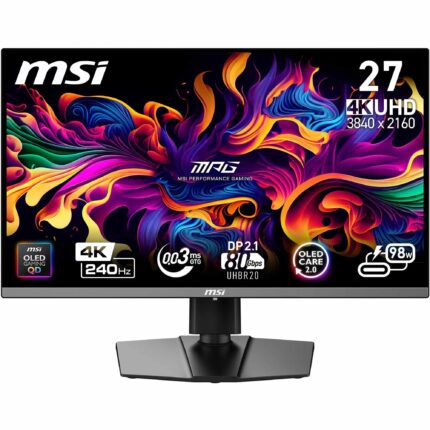 MSI MPG 272URXDE QD-OLED 4K Gaming-Monitor - 27 Zoll, 240Hz, 0,03ms, DisplayPort 2.1a